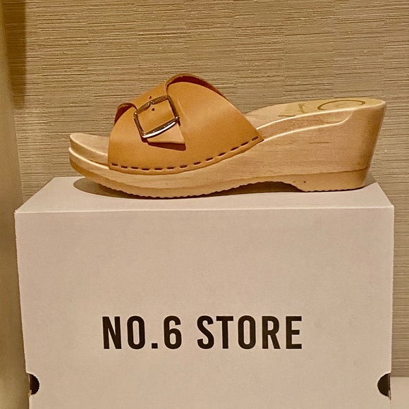 NWT SHOPBOP FAVE, No 6. Mid wedge clog in caramel. - Picture 3 of 11